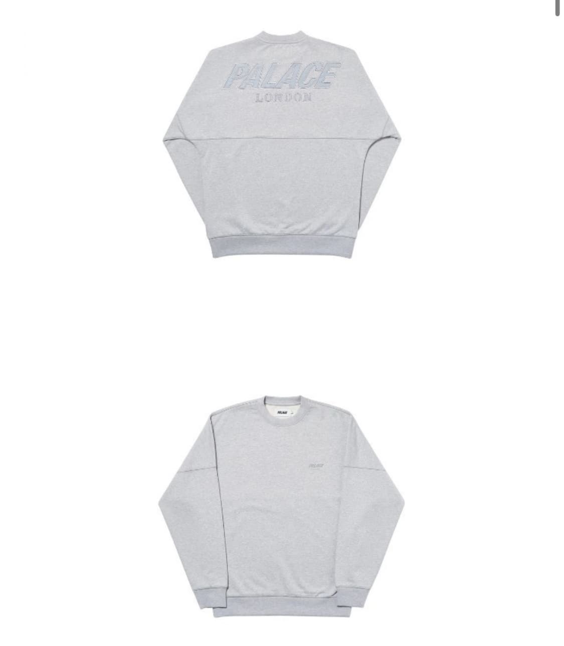 (중고/XL) palace lon dons crew grey XL 상품이미지1