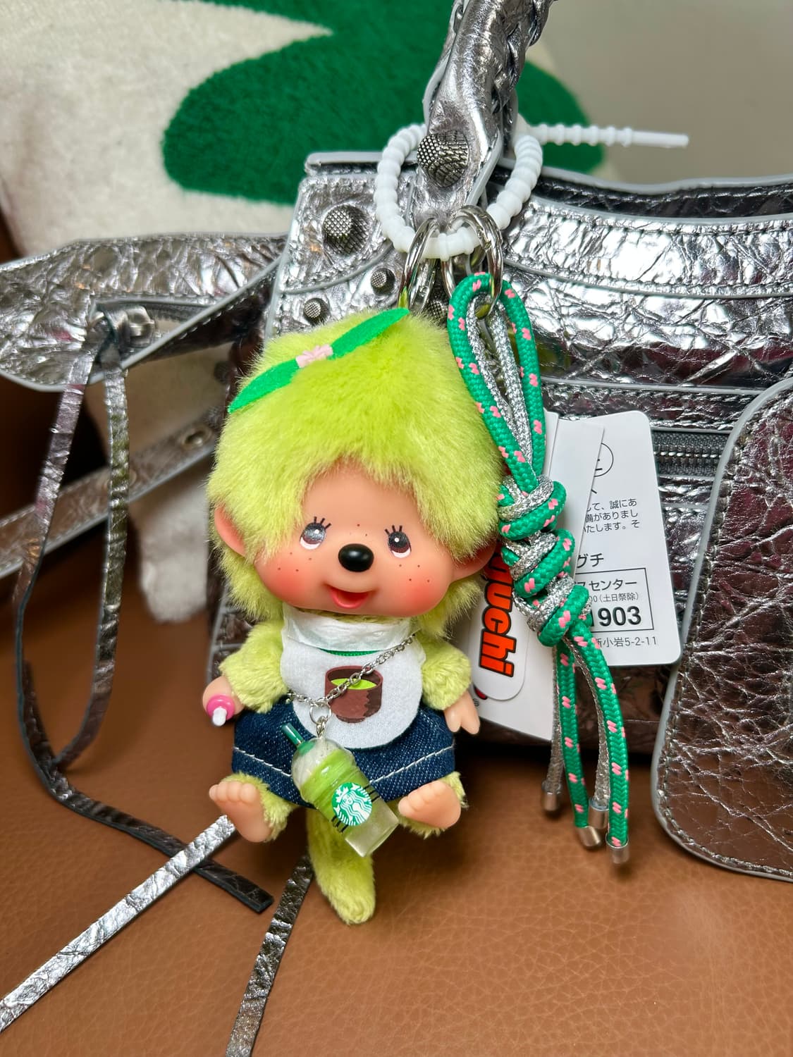 (80)정품몬치치 커스텀키링🍵🌱말차빅헤드 상품이미지2