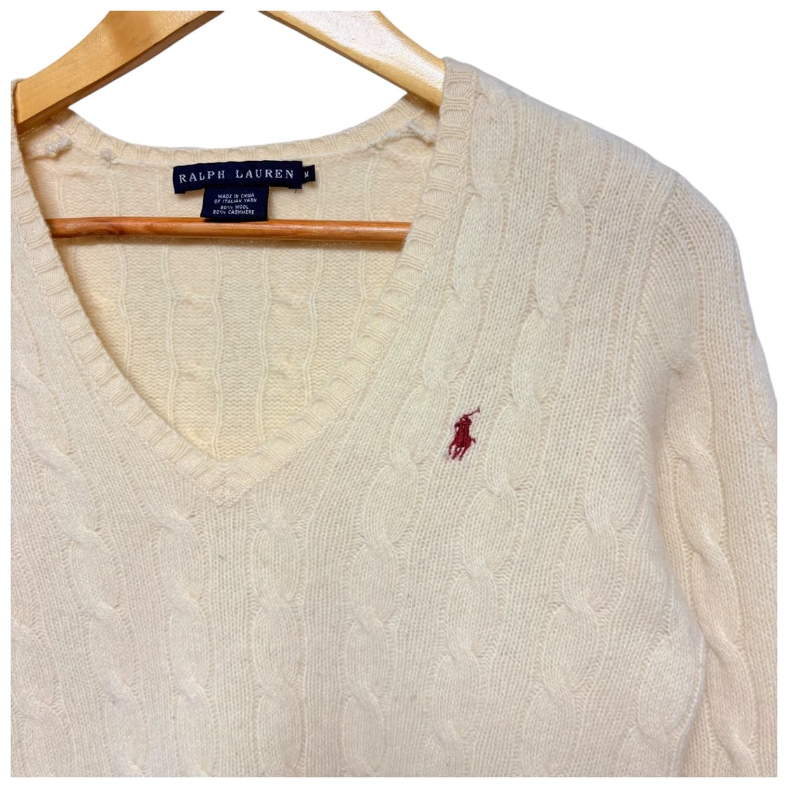 3775 랄프로렌 베이지 꽈베기 케이블니트 상품이미지2