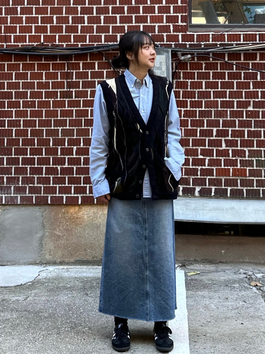 폴로 플리스 스윙톱 쿠지 케이블  베스트 폴로 셔츠 포니테일 데님스커트 상품이미지6