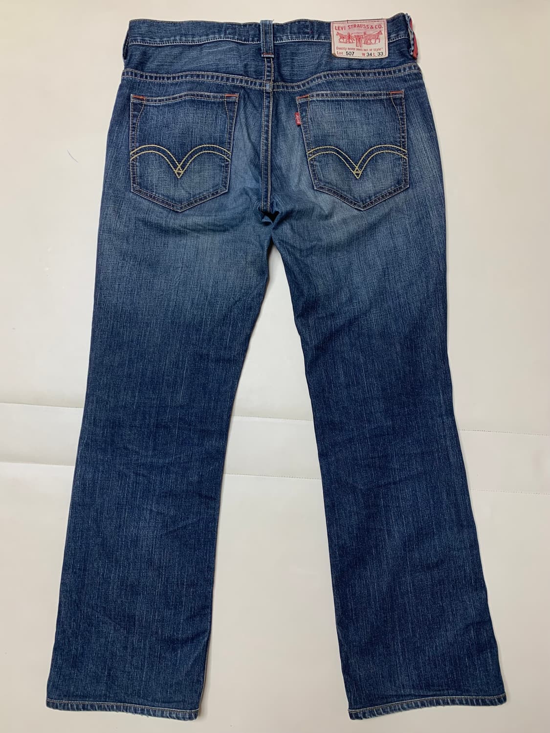 [34] 빈티지 리바이스 507 세미 부츠컷 워싱 데님 팬츠 상품이미지2