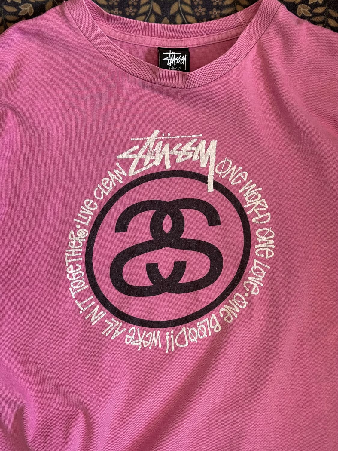 00s 올드 스투시 더스티 핑크 빈티지 티셔츠 상품이미지2