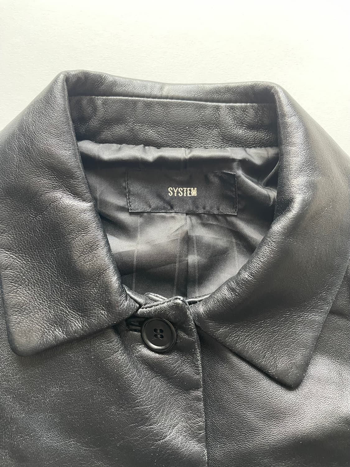 시스템 더한섬 블랙 양가죽 자켓 상품이미지2