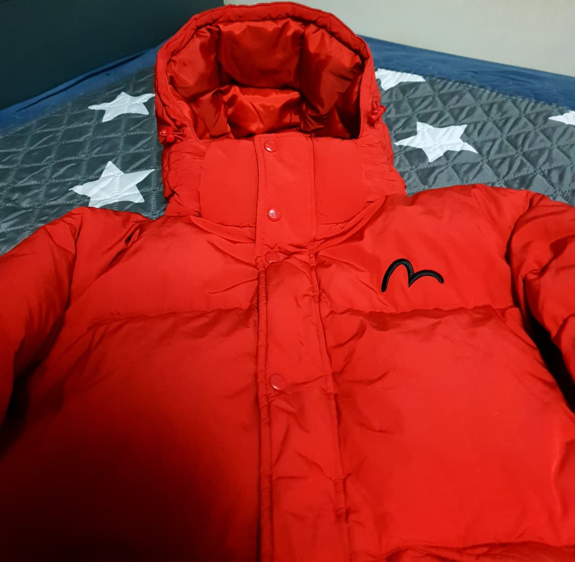 EVISU 프리미엄 퀄리티 올드스쿨 덕다운 패딩 레드 (L) 상품이미지2