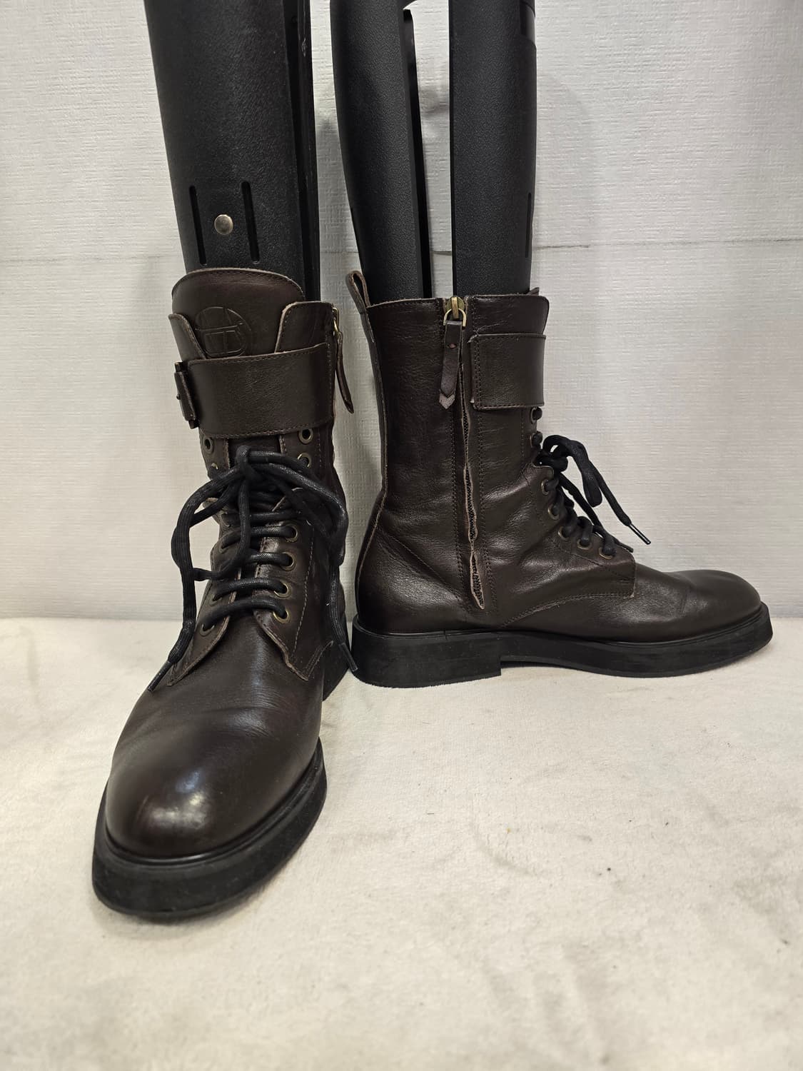 마시모두띠 브라운 가죽 레이스업 부츠 38(245~250) 상품이미지5