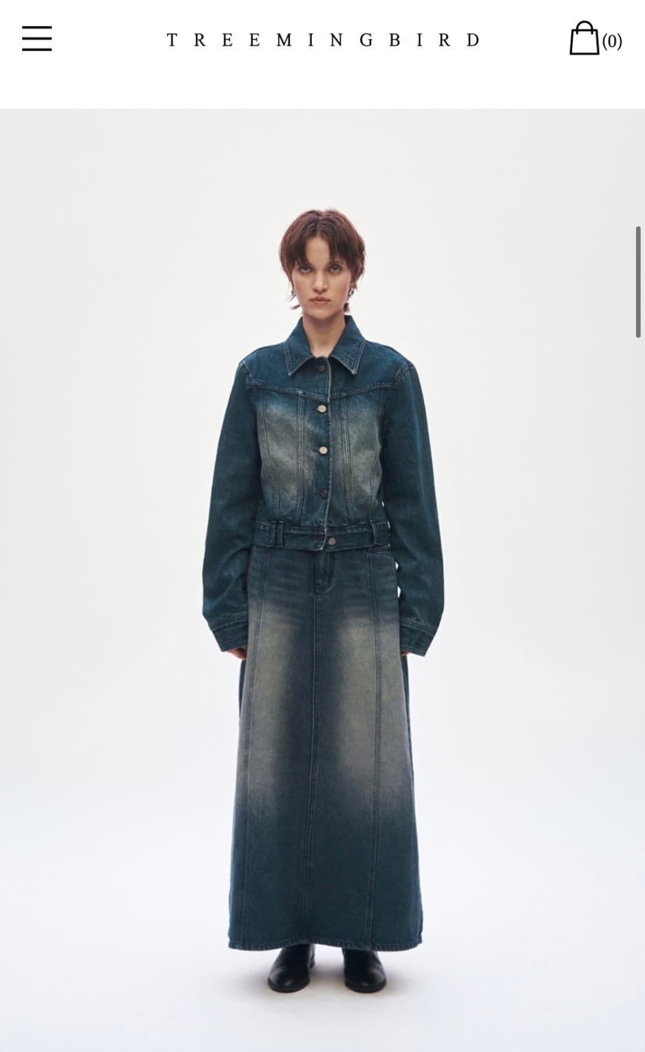 인시전 데님 셋업 다크블루 상품이미지1