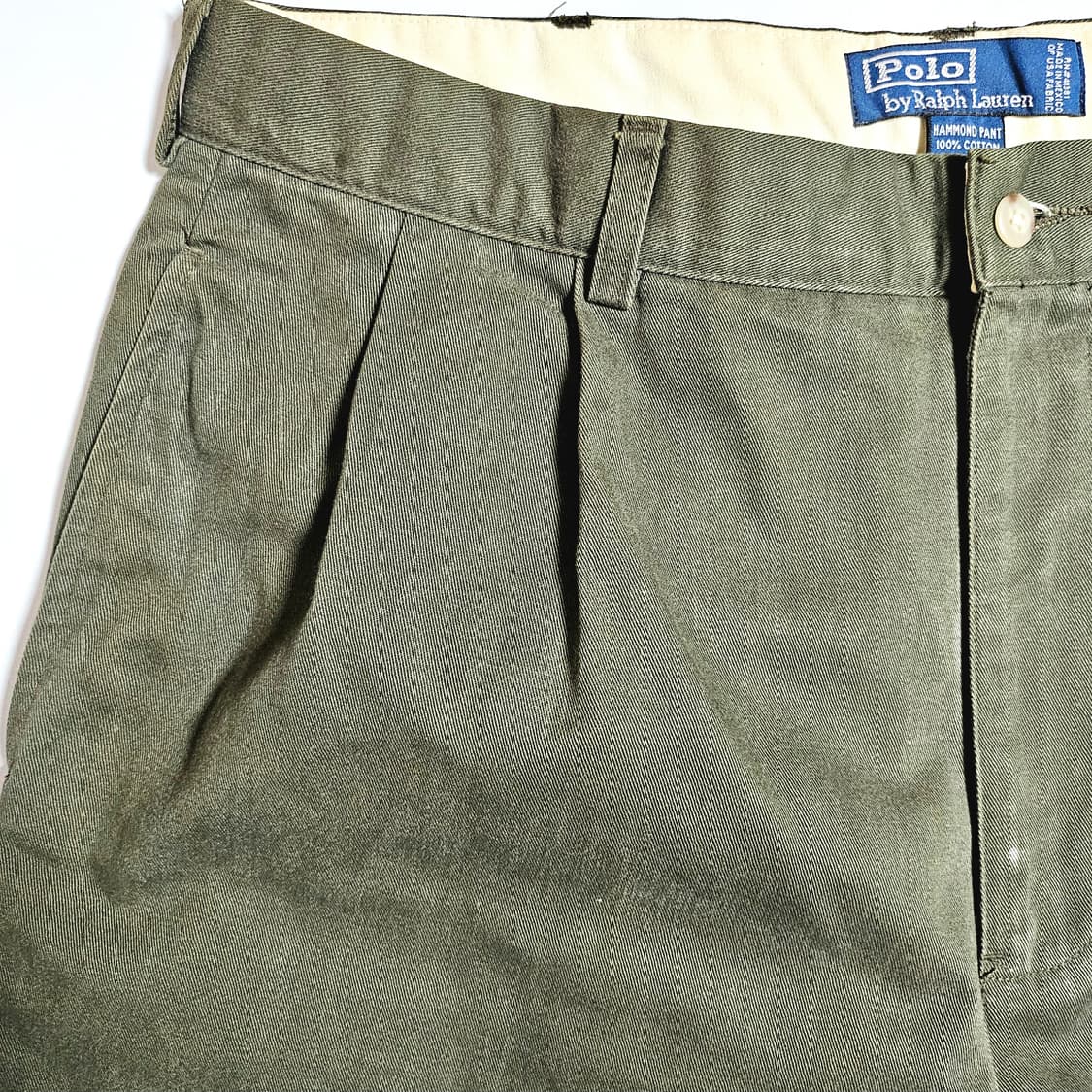 [35][폴로 랄프로렌] 90's 하몬드 투플리츠 클래식 치노팬츠 상품이미지4