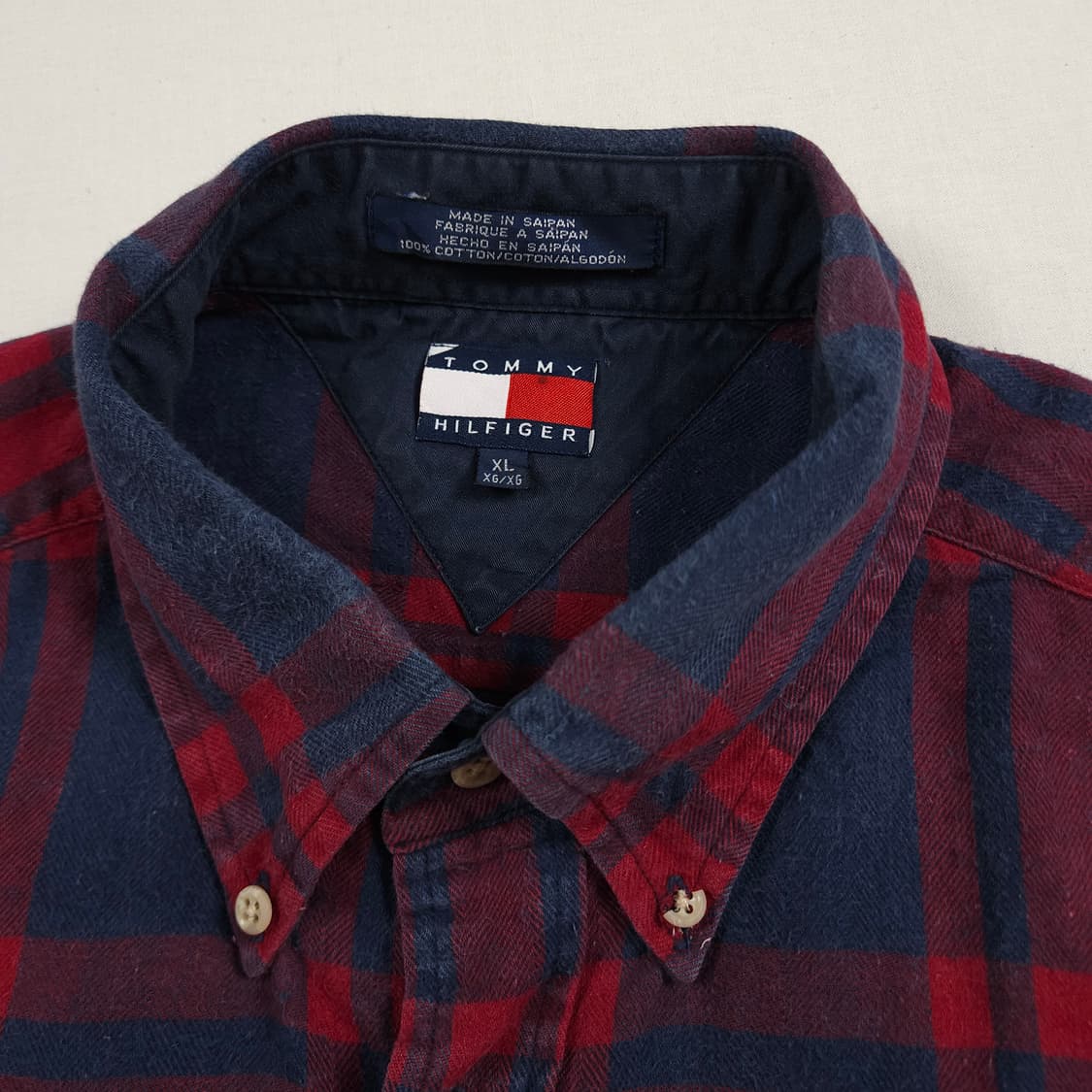 2XL(110) 타미 힐피거 플란넬 타탄체크 셔츠 상품이미지4