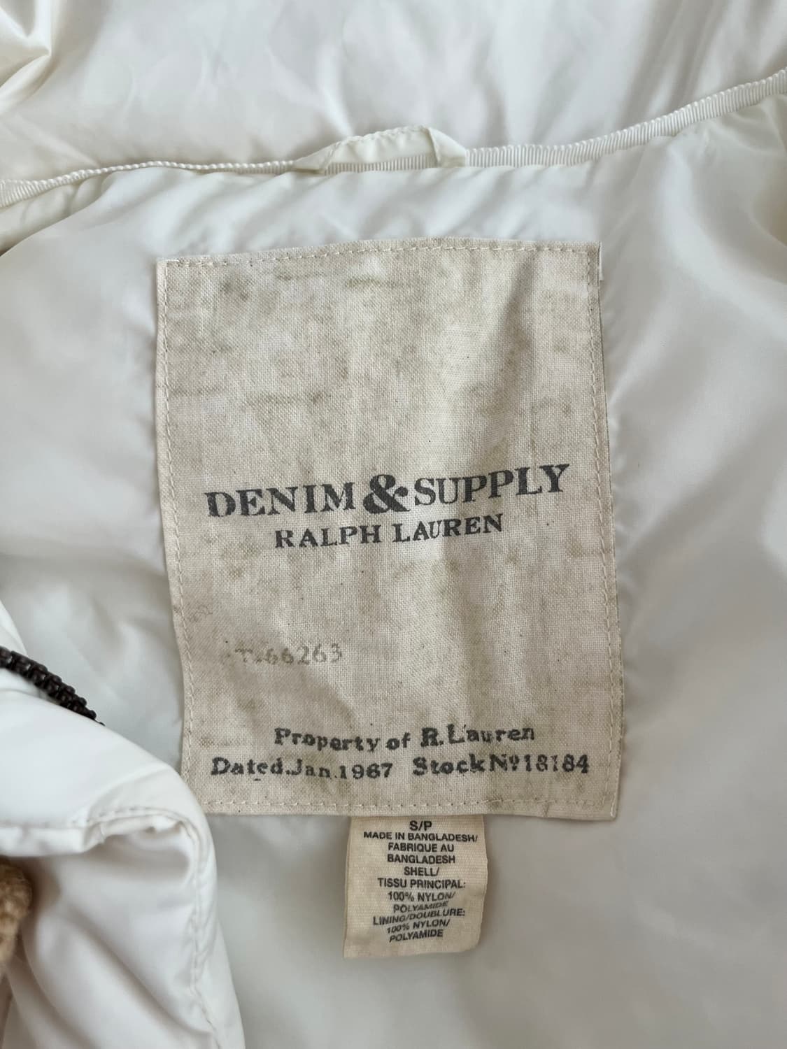 S) 폴로 랄프로렌 덕다운 패딩조끼 아이보리 상품이미지4