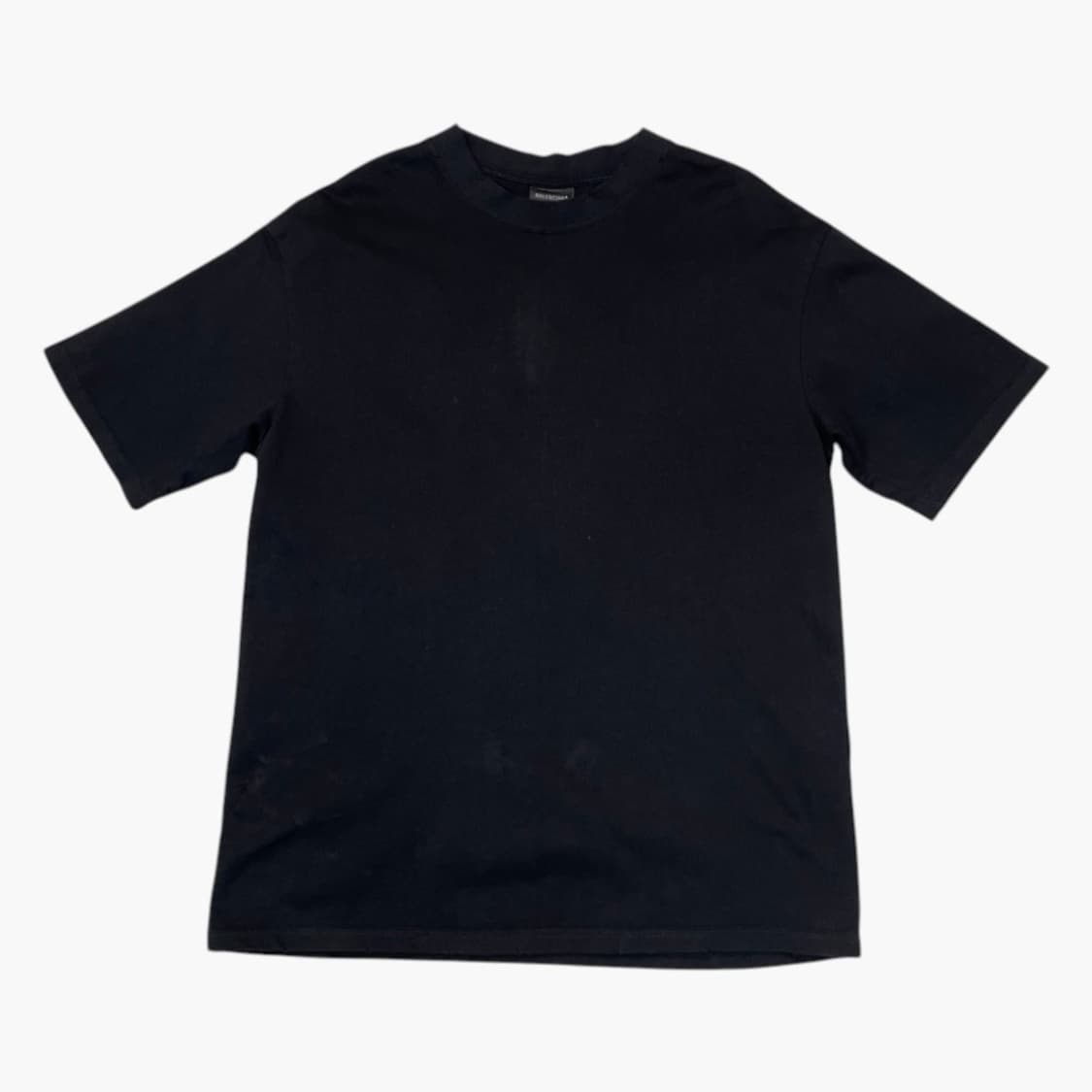발렌시아가 Balenciaga 블랙 시큐리티 테이프 로고 반팔 티셔츠 M 상품이미지2