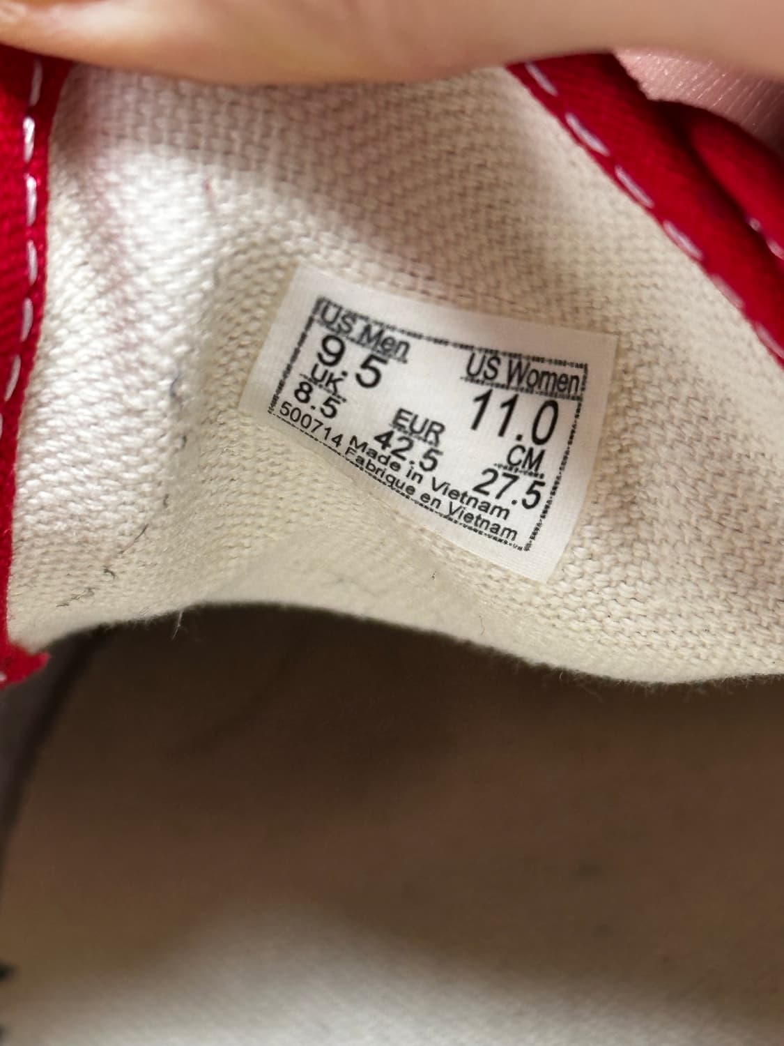 반스 어센틱 레드 스니커즈 275 상품이미지2