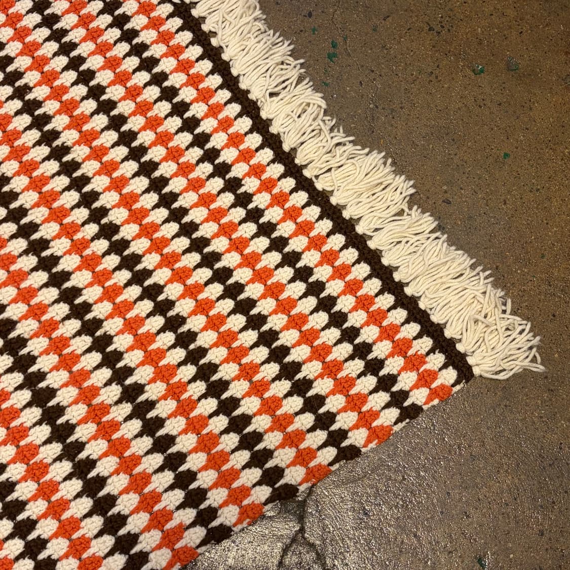90s USA 니트 카페트 러그 매트 상품이미지2