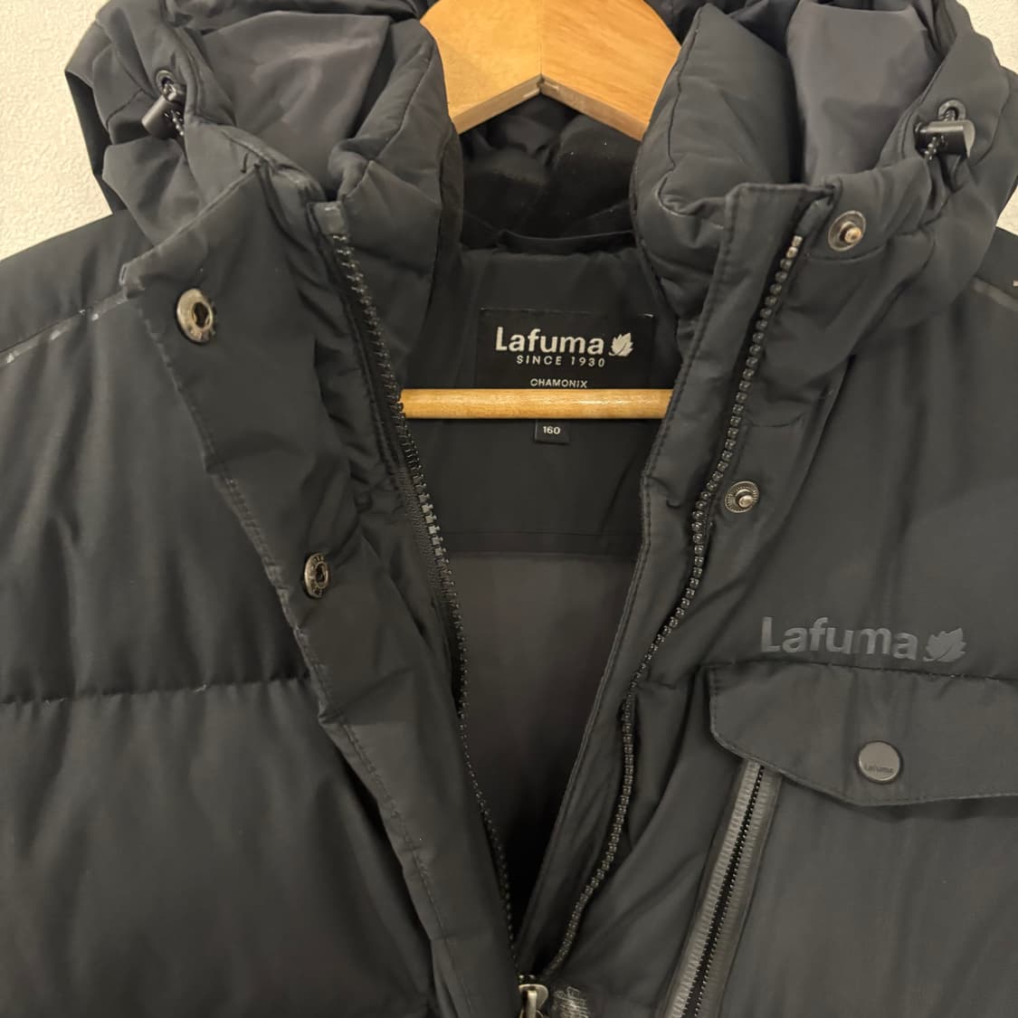 라푸마 블랙 구스다운 롱패딩 점퍼 160 상품이미지6