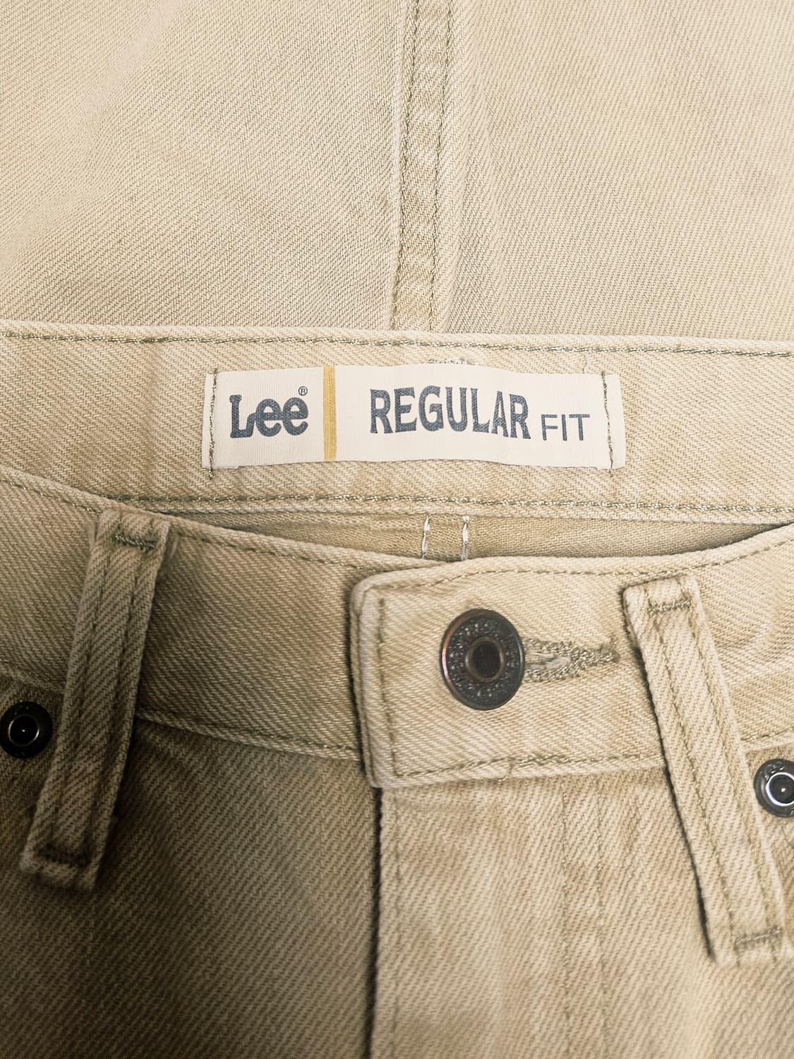 (현지구입정품)Lee 리 베이지 빈티지 데님 팬츠 레귤러핏 31.5인치 상품이미지4