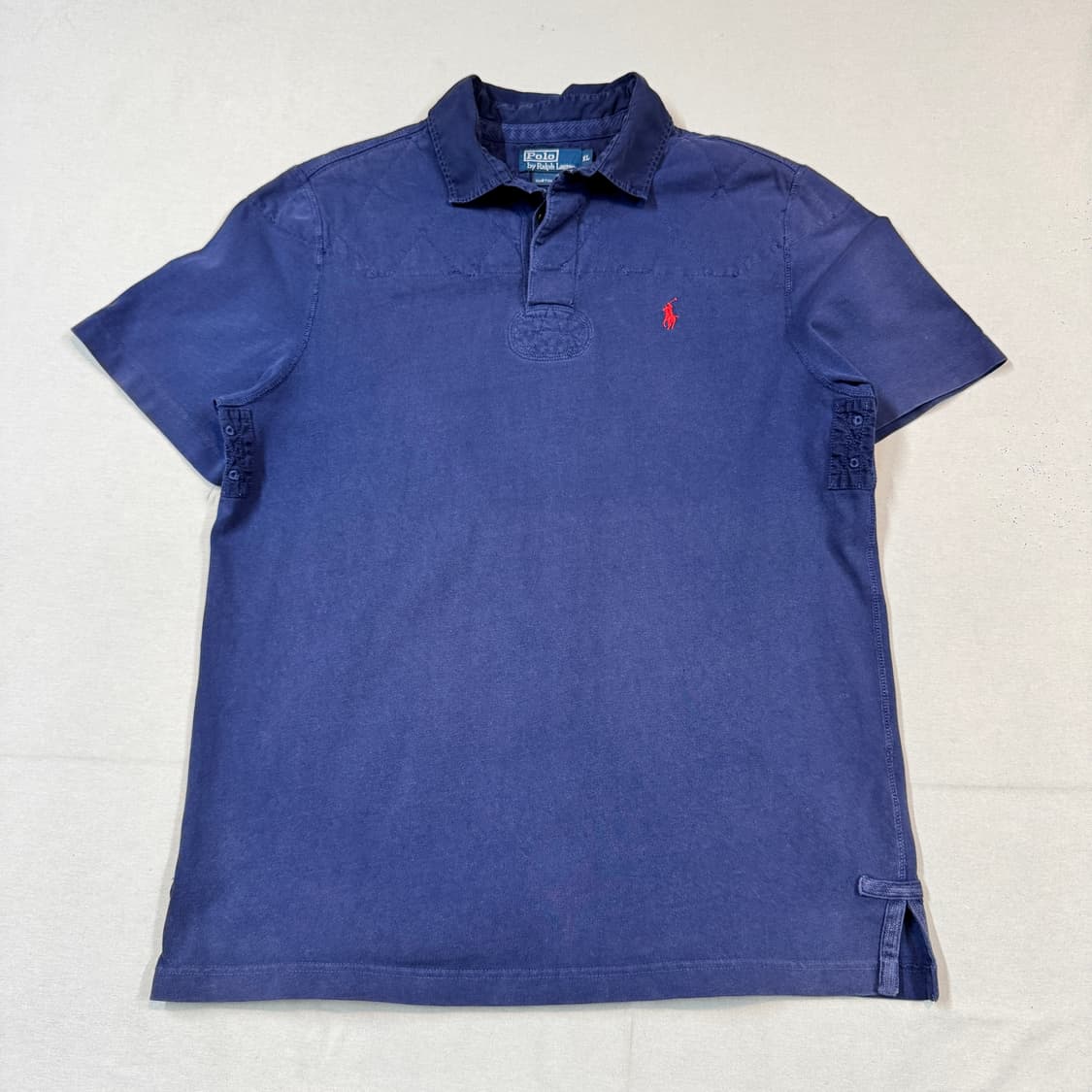 XL) 폴로 랄프로렌 럭비티 반팔 카라티 네이비 상품이미지1