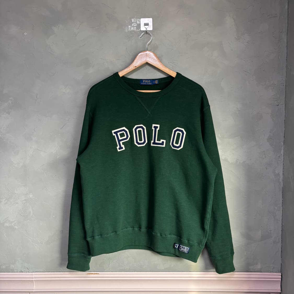 폴로 랄프로렌 빅로고 맨투맨 그린 상품이미지1