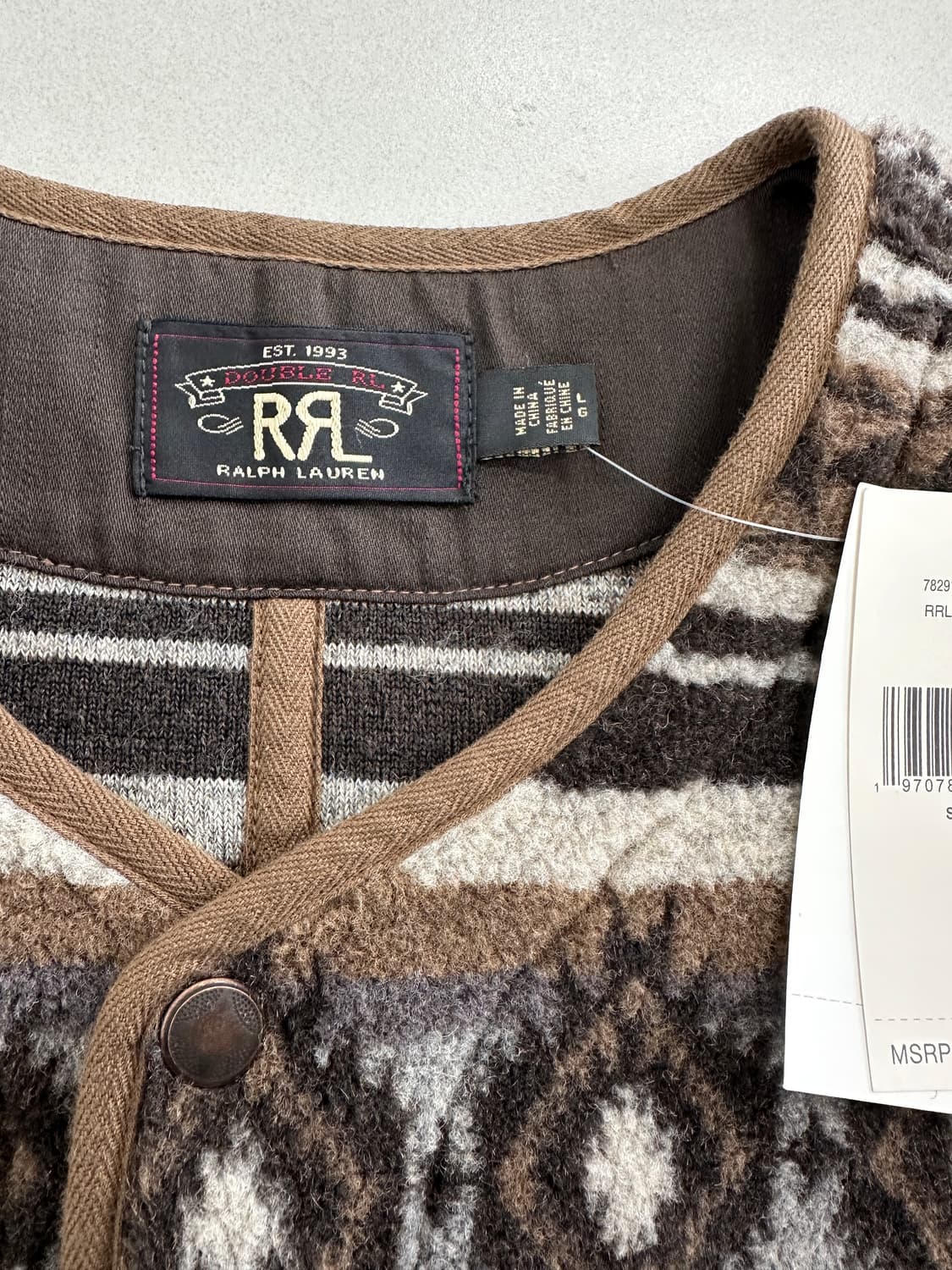 rrl 플리스 베스트 L 새상품 상품이미지2