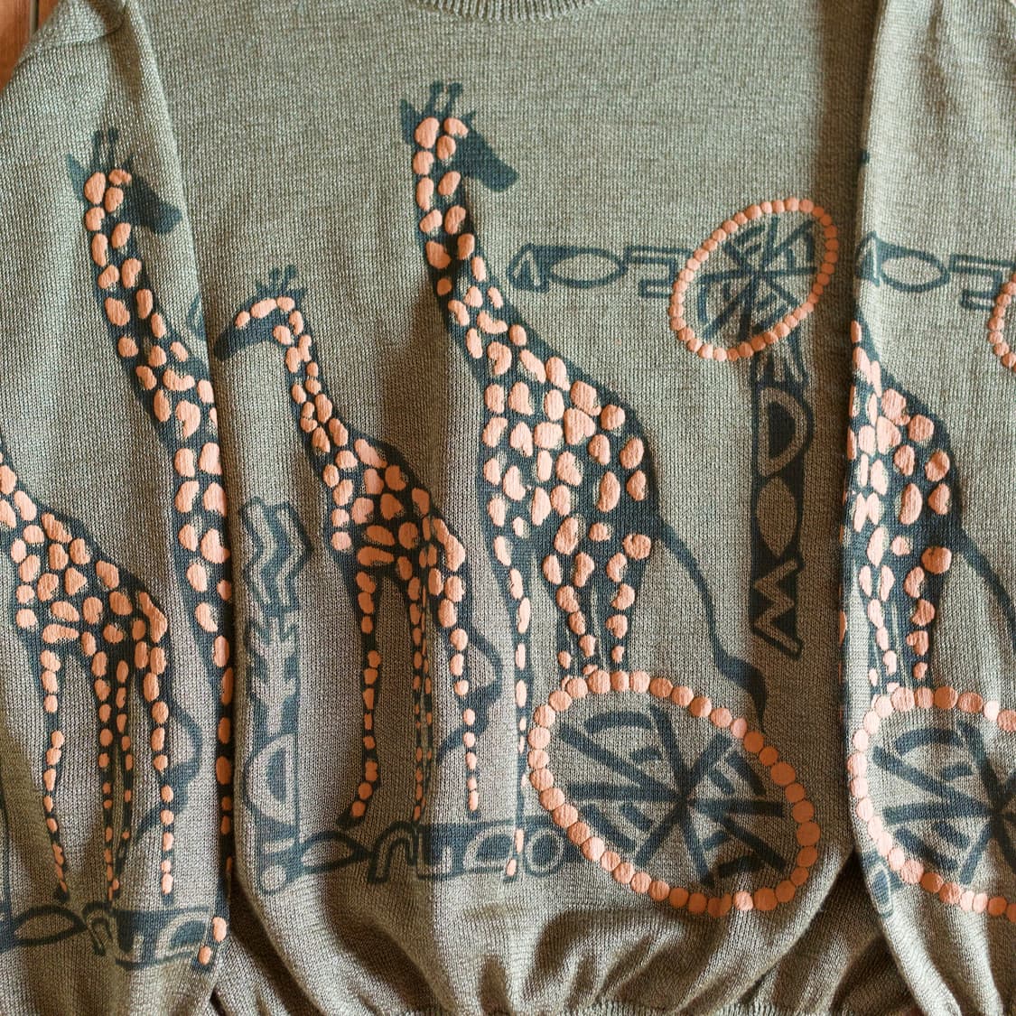 Enjour giraffe patern linen knit sweater 상품이미지4