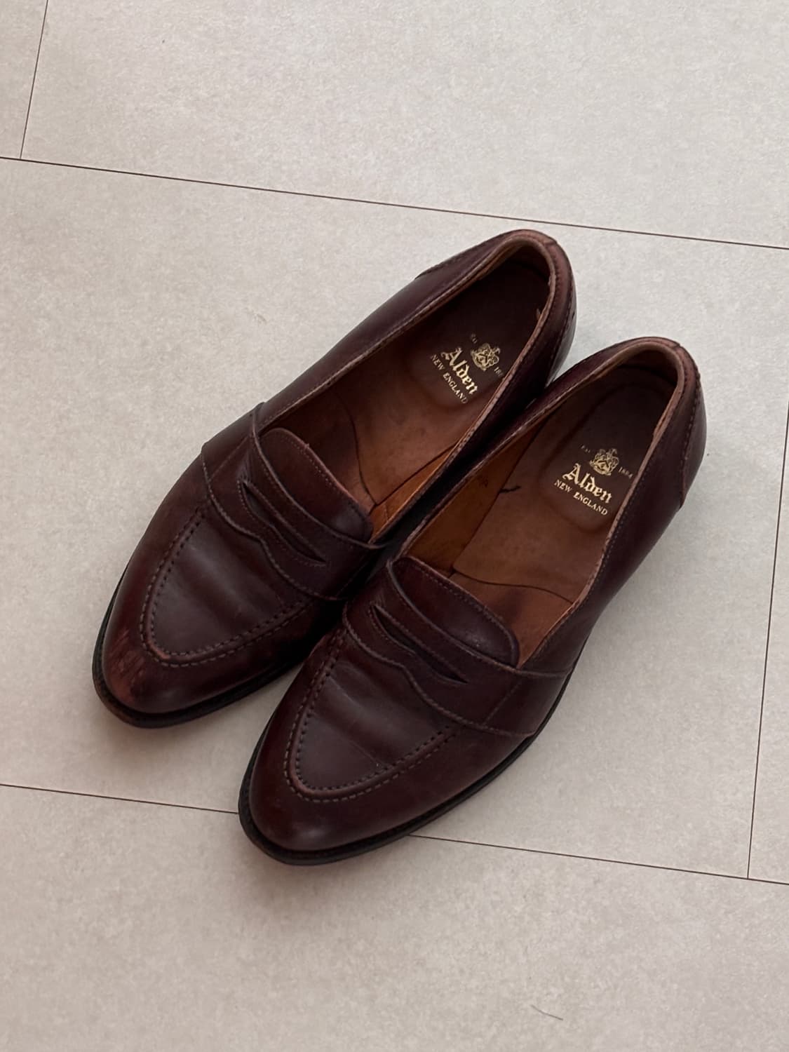 빈티지 알든 683 페니로퍼 290 - 버건디 카프스킨 상품이미지1