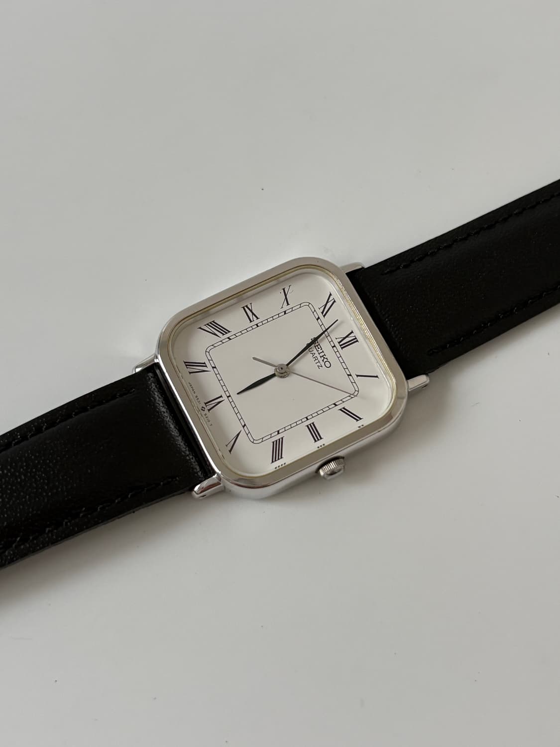 1980s Roman Index Silver Tank Quartz 상품이미지4