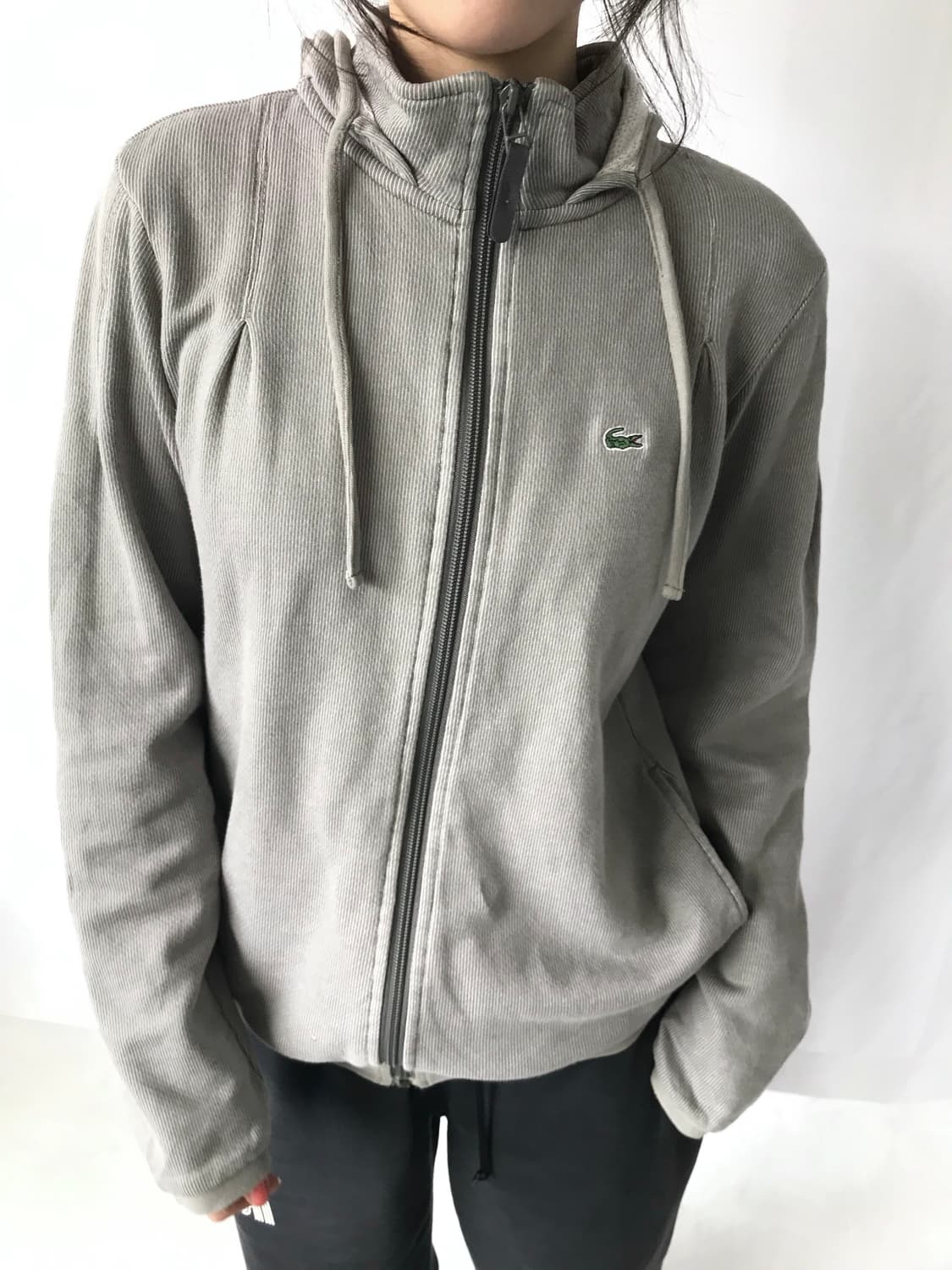 Lacoste 코지 그레이 후드집업 상품이미지1