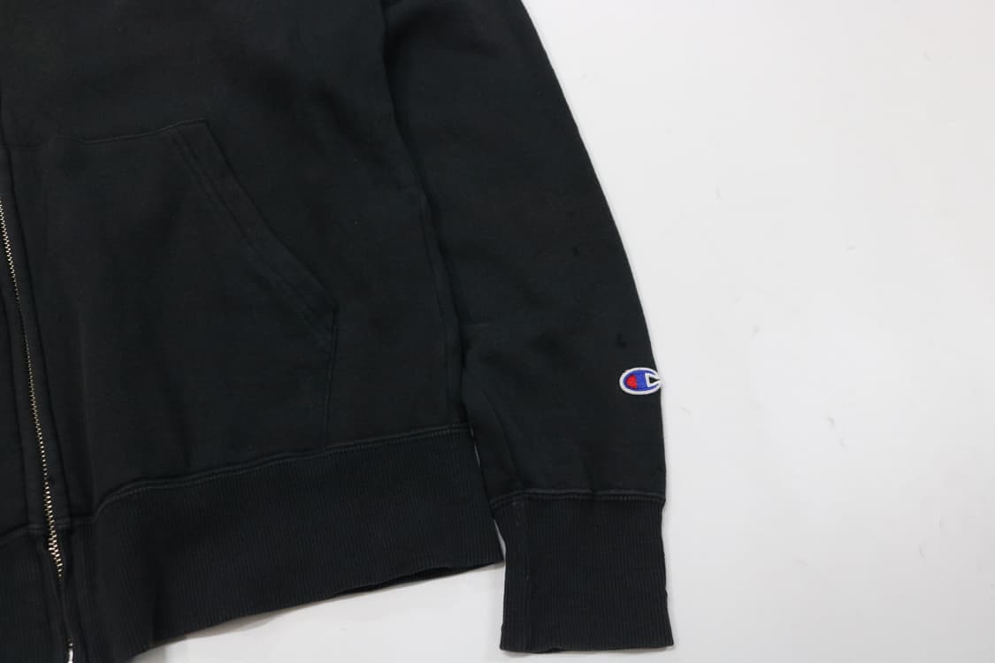 Champion 챔피온 빈티지 C로고 블랙 후드 집업 (L) 상품이미지5