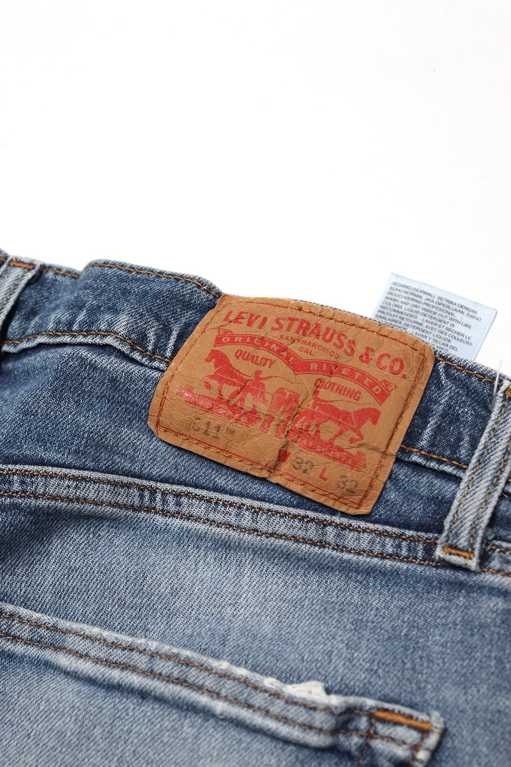 리바이스 511 데미지 워싱 슬림핏 데님팬츠 size 32 상품이미지6