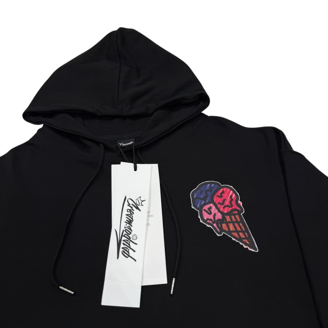 크림소다랩 아이스크림 후드티 블랙 2 상품이미지2