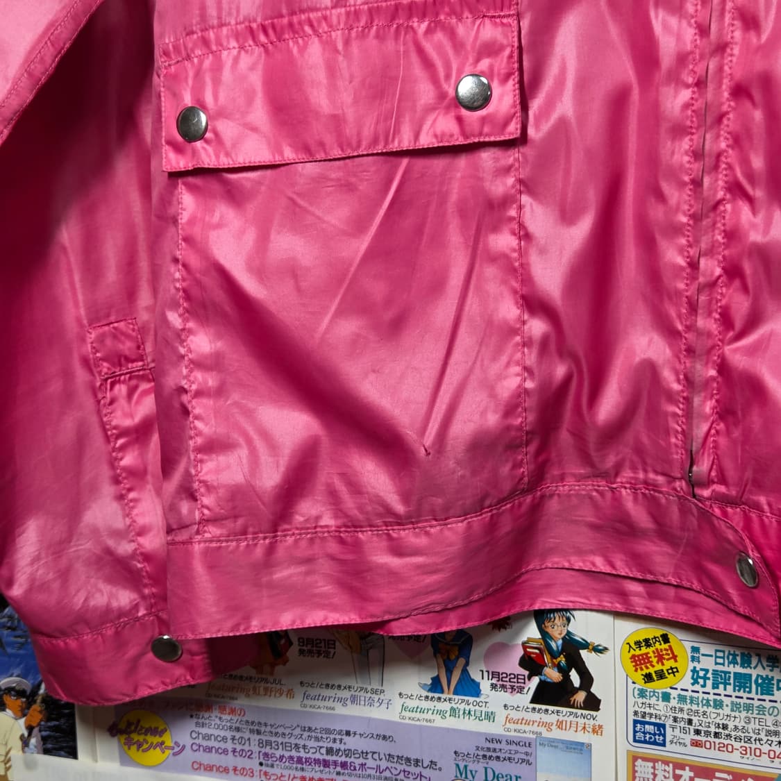 아디다스 핑크 삼선 바람막이 자켓 상품이미지4