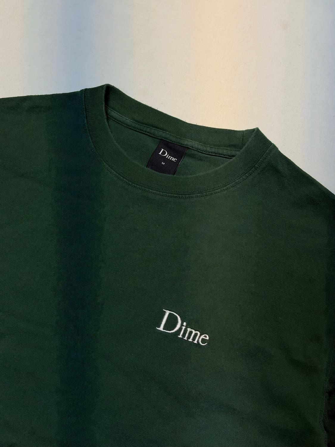 Dime 다임 스몰 자수로고 반팔 티셔츠 딥그린 상품이미지2
