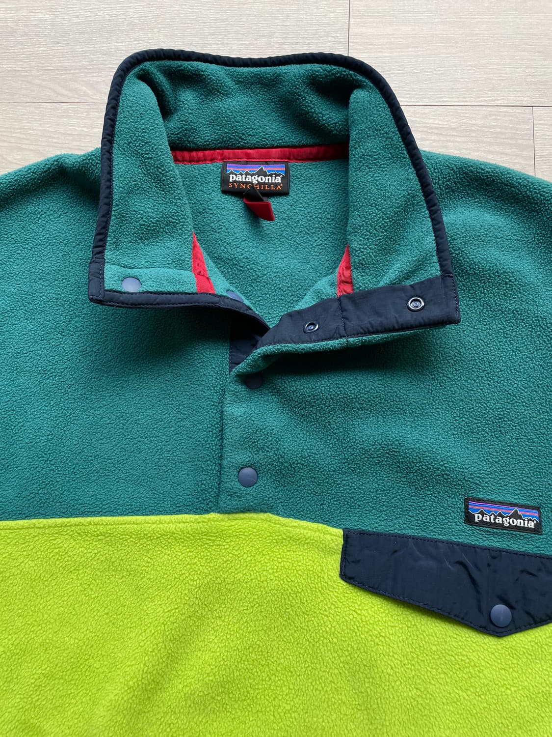 파타고니아 신칠라 그린 라임 컬러블록 patagonia 상품이미지4