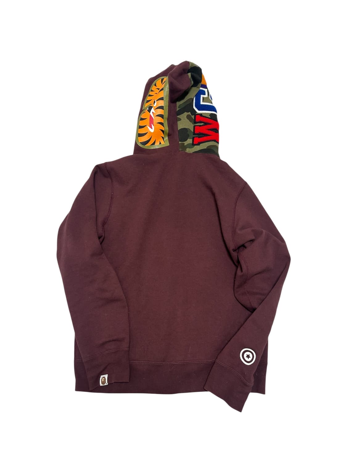 베이프 샤크후드집업 버건디 상품이미지2