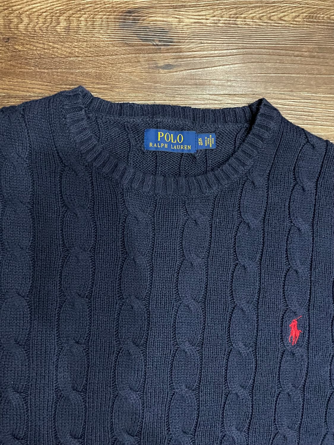 폴로 랄프로렌 네이비 케이블 코튼 니트 스웨터 상품이미지2