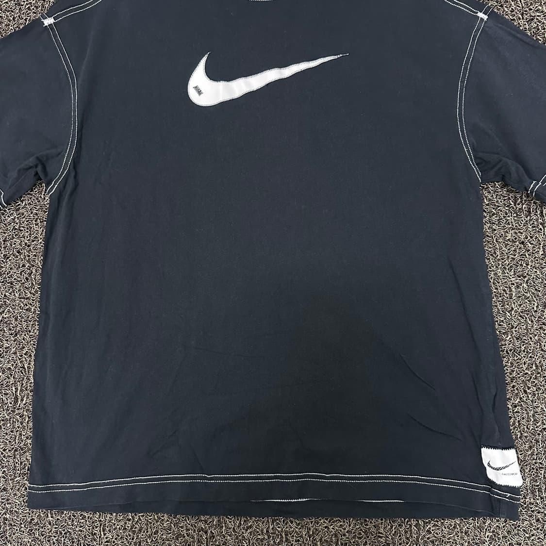 NIKE 나이키 스우시 스티치 공용 반팔티셔츠 블랙 S 상품이미지4