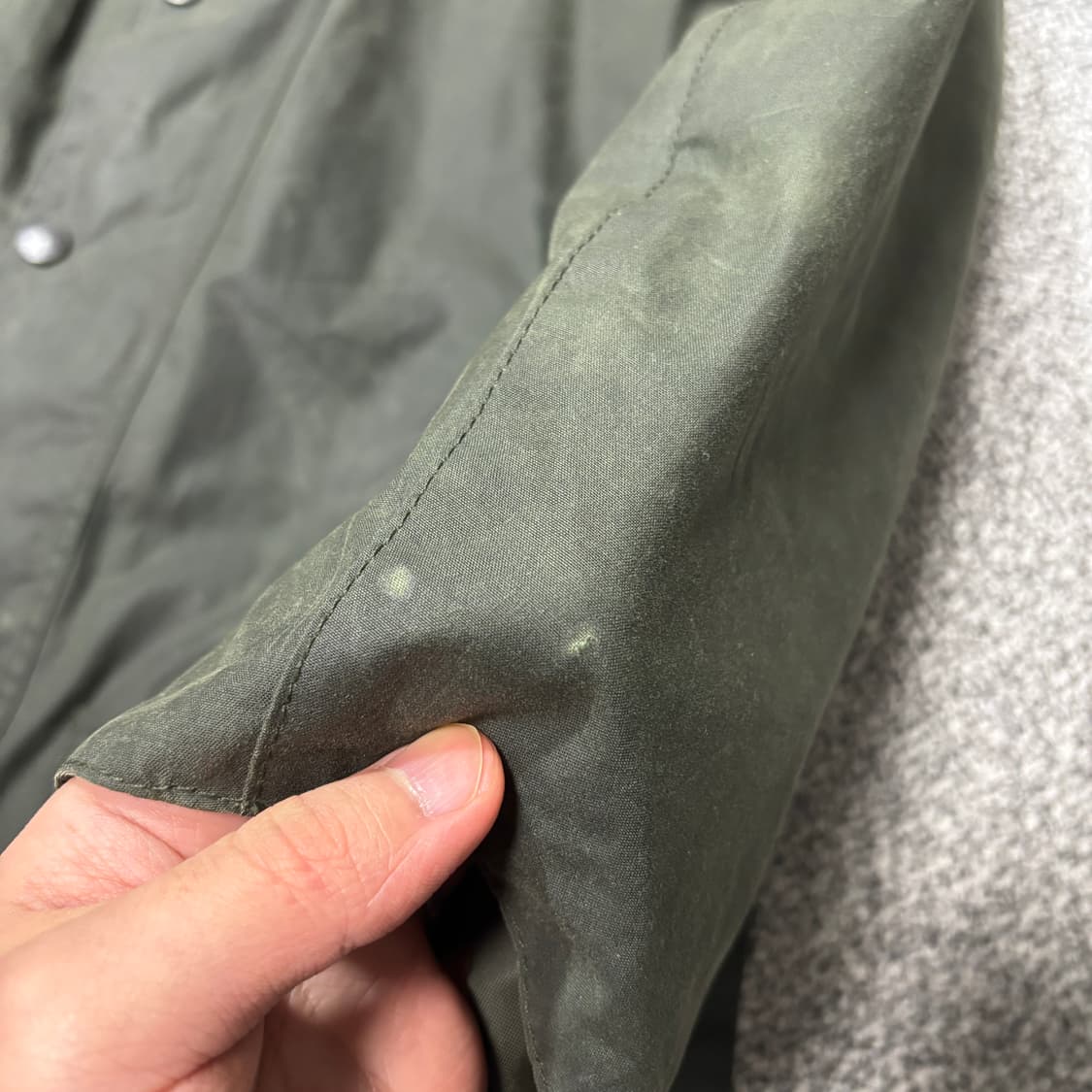 바버 보더 왁스 자켓 세이지 (38) 상품이미지3