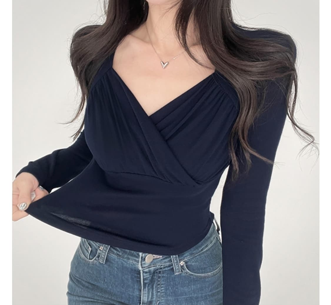 빅사이즈)셔링랩브이넥티셔츠 상품이미지2