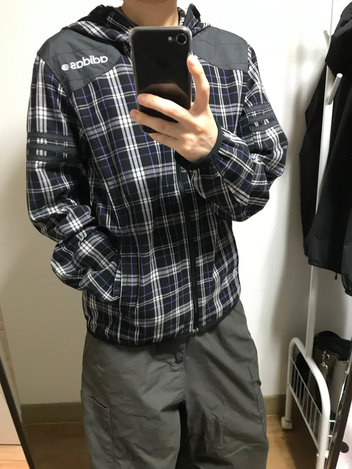 아디다스체크집업 상품이미지3
