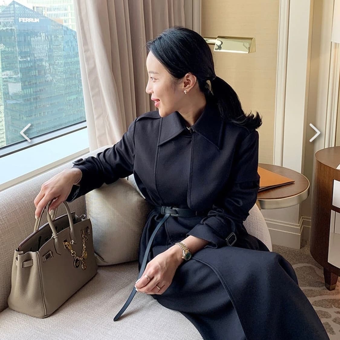 어라운드율(aroundyur) 무드 온 트렌치코트 프리사이즈 상품이미지4