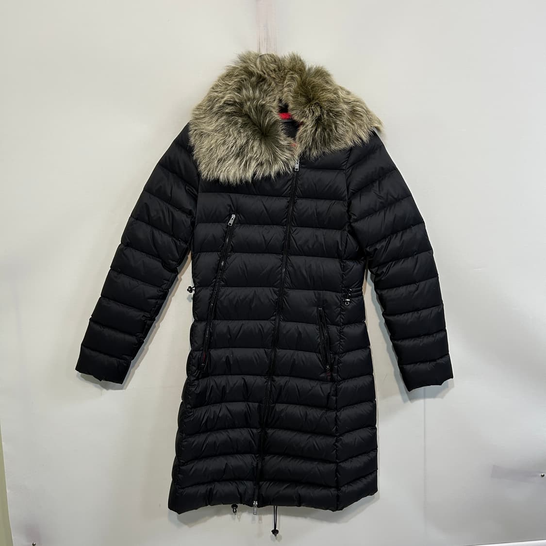 폴스미스 블랙라벨 블랙 가슴 지퍼 주머니 롱코트 오리털 40사이즈 상품이미지1