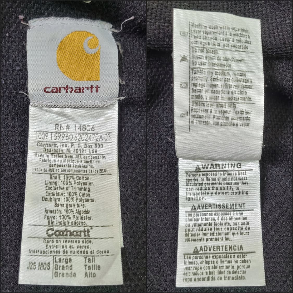 칼하트 J25 덕 액티브 자켓 MOS 상품이미지6