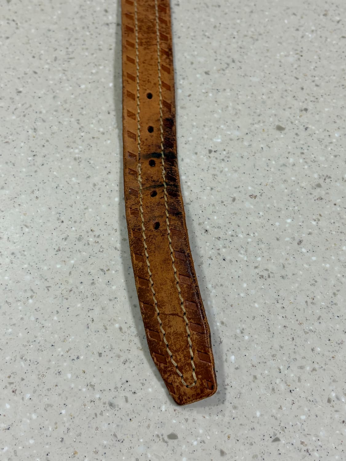 빈티지 브라스 웨스턴 싱글핀 레더 벨트 상품이미지4