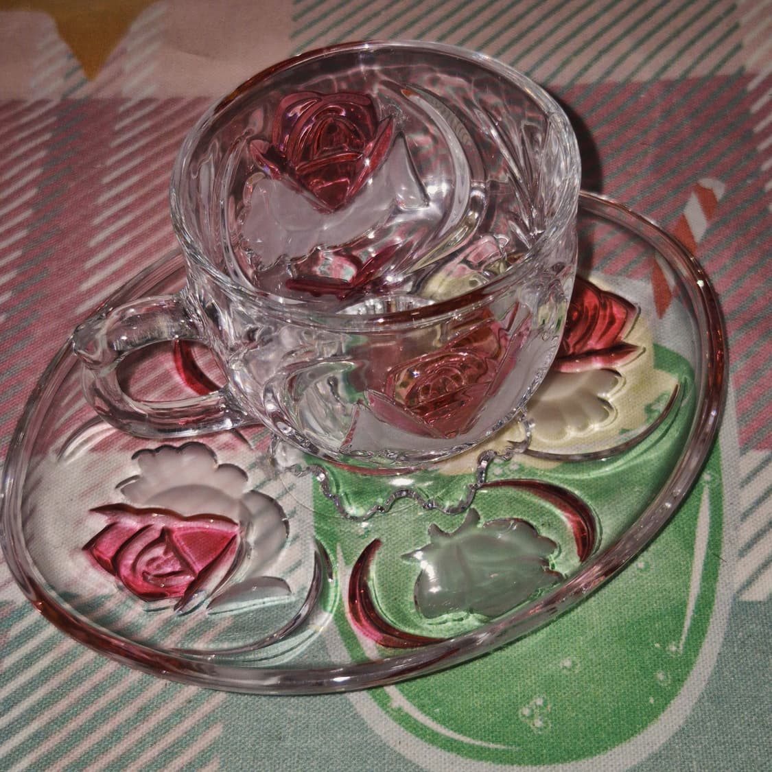 90s 소가 레트로 컬러 로즈 오발 찻잔 1세트 상품이미지9