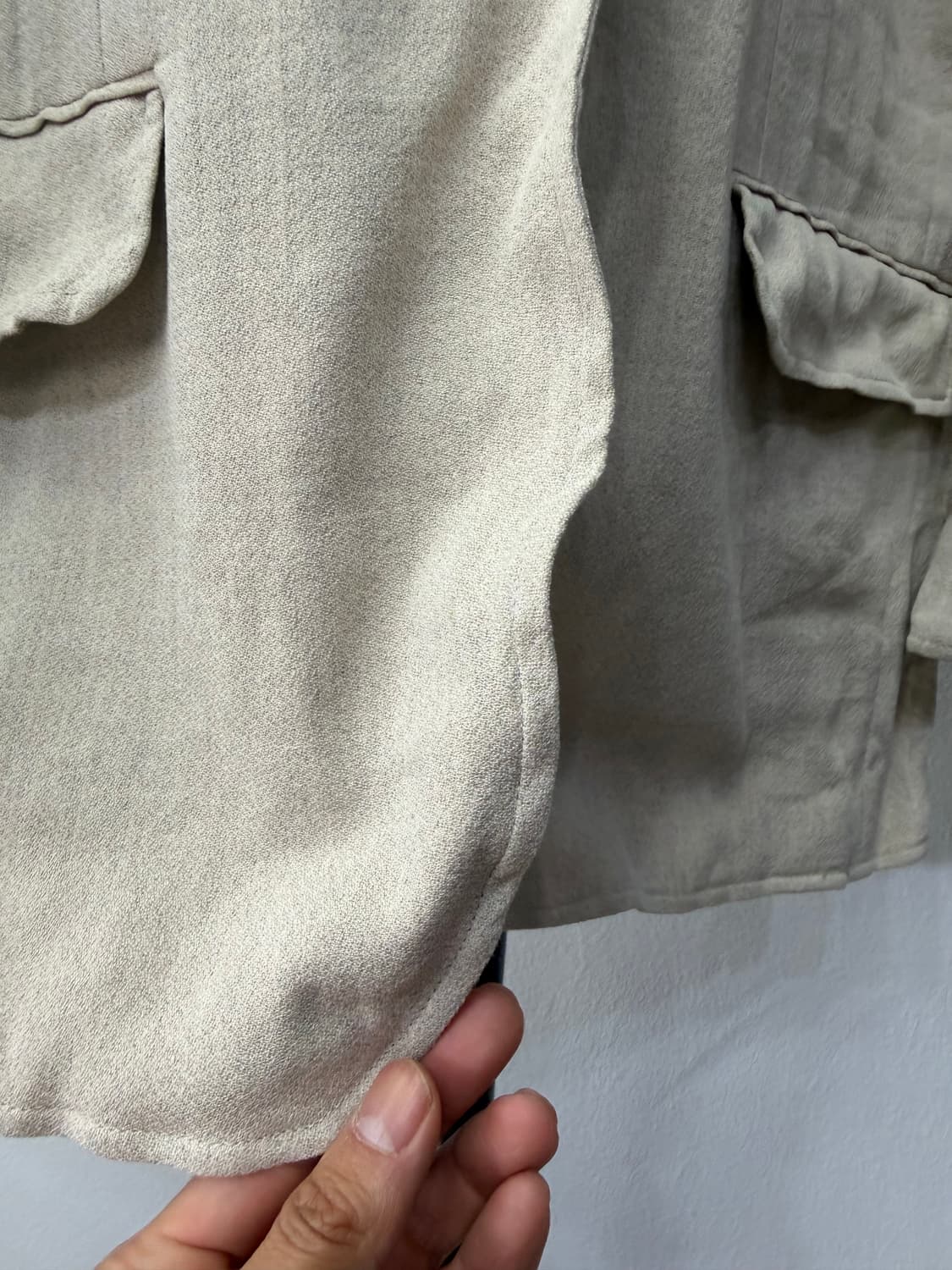 정품) 아크네스튜디오 여성 오버핏 린넨 블레이저 자켓 36 상품이미지4