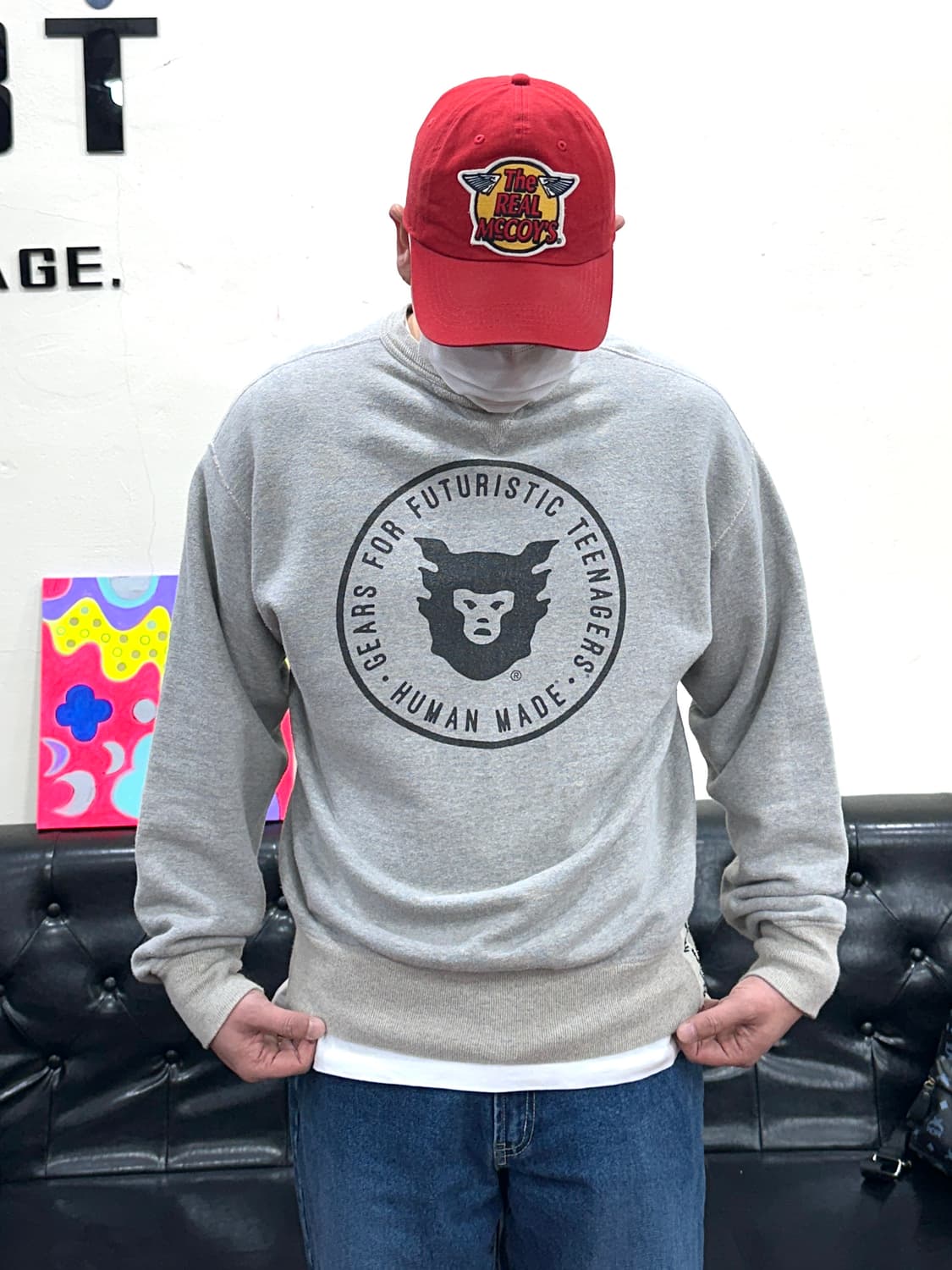 휴먼메이드 스웻셔츠 그레이 XL 상품이미지2