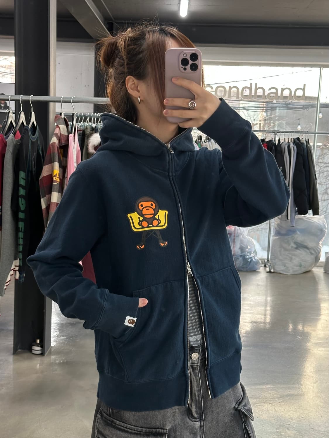 베이프 베이비마일로 풀 후드집업 상품이미지1