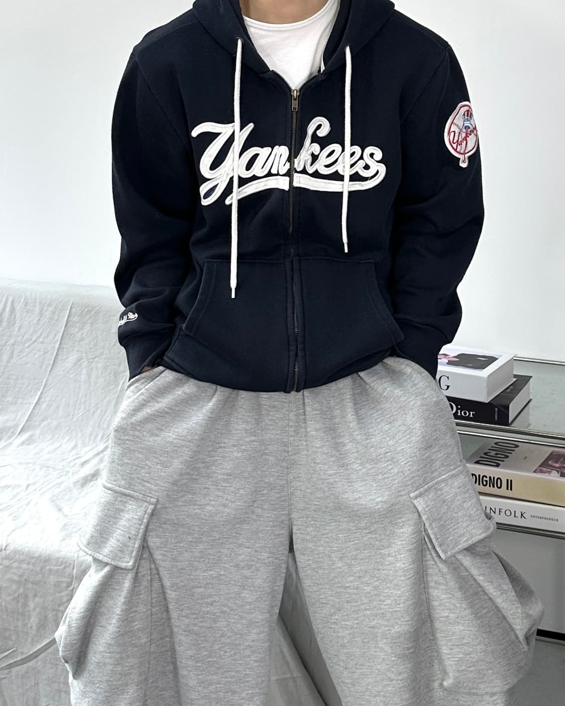 미첼앤네스 뉴욕 양키스 후드집업 L 상품이미지1