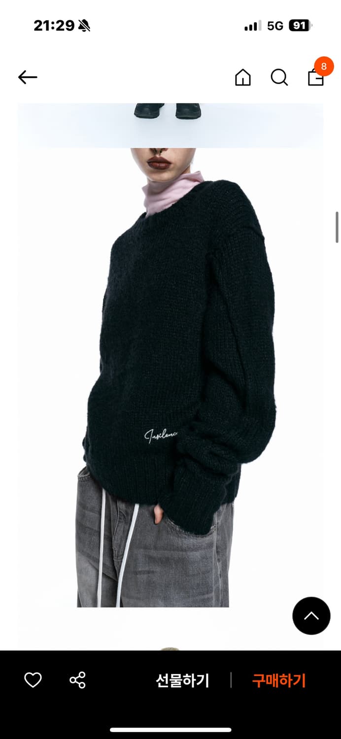 인사일런스우먼 이탈리안 알파카 울 니트 상품이미지2