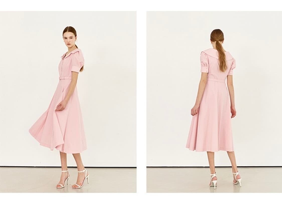 브라이드앤유(BAU)  HANNA V-neck shirt dress 상품이미지3