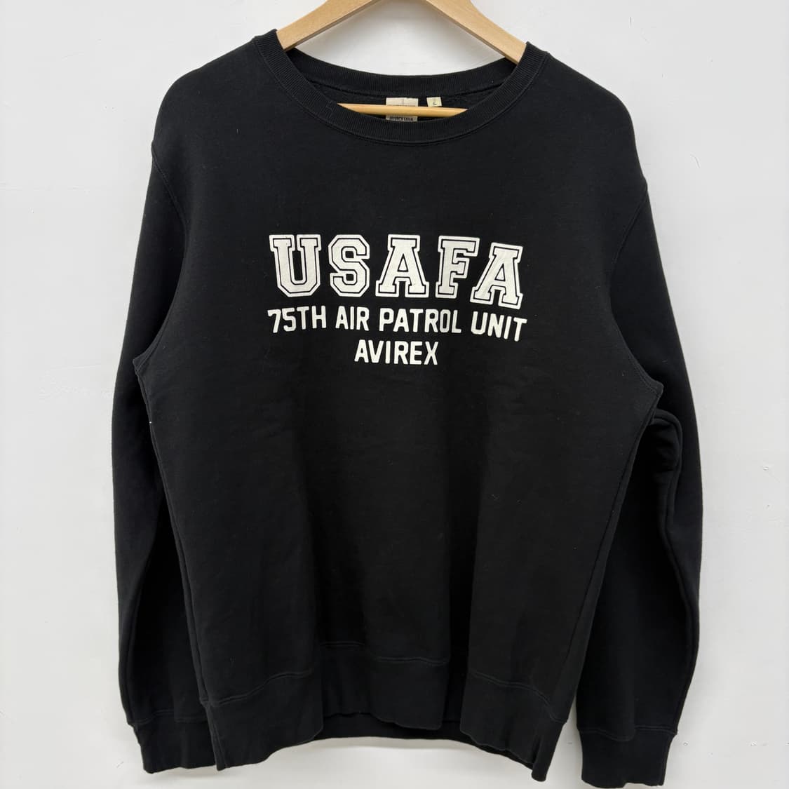 아비렉스 USAFA 블랙 맨투맨 티셔츠 남성 L 상품이미지2