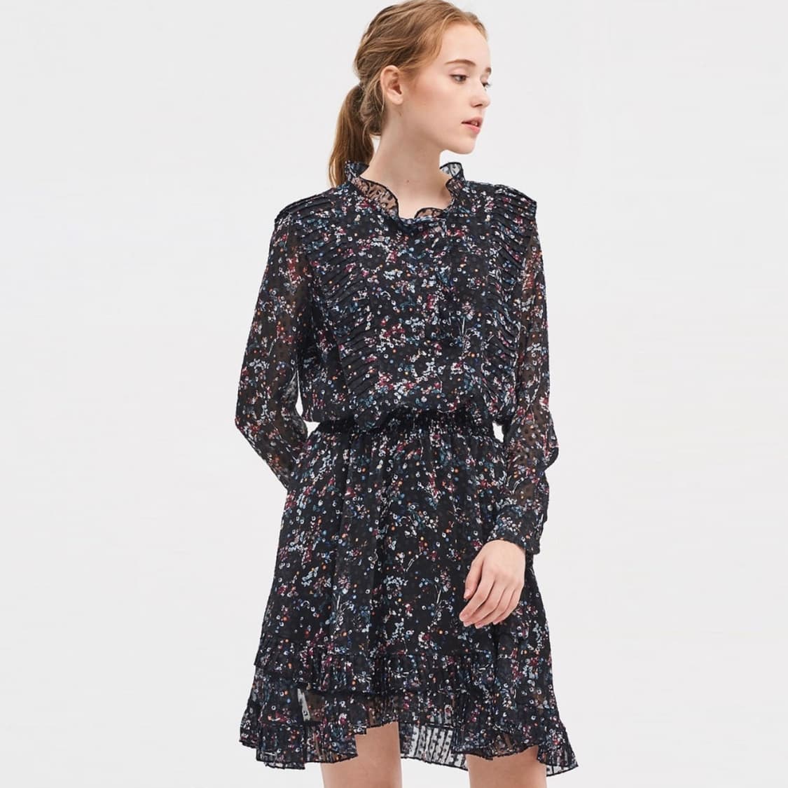 SJSJ 플리츠 블록 원피스 55 상품이미지1